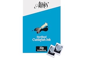 Alises 32g Squid (Cuttlefish) Ink Sachets (8 x 4g), of ready to eat, edible Ink