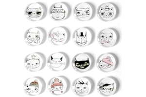 Cosylove Kristall-Kühlschrankmagnete mit niedlichen Katzenmotiven für Büroschränke, Whiteboards und Fotos, Dekomagnete für Zuhause