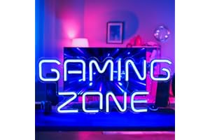 PANTHEM Neonlicht Schild, Spiel Leuchtreklame Gaming Zone Gaming Neon Schild Neon Sign Licht Neonschilder für Spielzimmer Wand Game Room Bar Party Kinderzimmer Deko Jungen ﻿