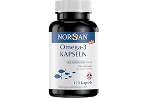 NORSAN oméga 3 gélules 120 pièces / 1.500mg d'oméga 3 par portion/complément alimentaire omega 3 avec 707mg EPA &