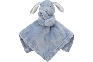 Royal Icon Super Soft Baby Comforters Newborn Toys | Plain & Bubble Bunny Comforter Baby Gift | Baby Comforter Toy Are Ideal for New Baby Gifts and for Peaceful Sleep (Dusty Blue Fleece - Ri262)