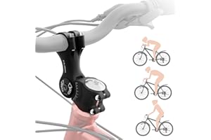 NICEDACK Potence de vélo 31,8 mm x 100 mm, Potence de Guidon de vélo en Alliage d'aluminium réglable ± 60 °, Potence de Guidon Antirouille réglable pour vélo électrique, VTT, vélo de Route