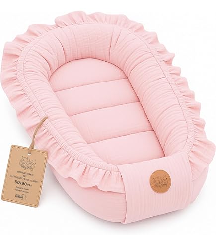PaLulli Knuffelbedje voor baby's, 100% katoen, 2-zijdig babynestje, reisbed, babybedje, aankleedkussen, voor babybedje, baby's en zuigelingen, met Oeko-Tex-certificering (Uilen