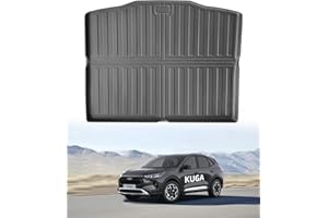 LANGBEAN Tappetini per Bagagliaio per Ford Kuga MK3 2020-2024 2025, Kuga 3 Plug-In Hybrid Tappetino Baule Originale TPE Tappeti Bagagliaio Posteriore con Bordo Alto, Accessori Impermeabili