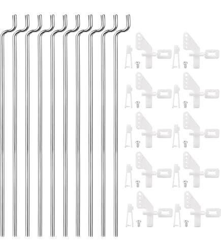 YOSOO Poussoir trempé 16pcs Jeu de tiges de poussée en acier trempé 5
