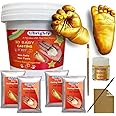 Ubrighty Casting kit for Baby, Hand molding Casting kit, Baby Hand and Foot Casting kit, 3D Casting Kit, Hand Print and Foot Print, Molding Clay, for Baby, (0 to 9 Mont Baby (2 Casting)