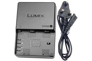 ROOXILOO DMW-BCT10 DMW-BLF19 DMW-BLF19E DMW-BLF19PP Battery Charger Compatible with Panasonic Lumix DC-G9, DC-GH5, DMC-GH3, DMC-GH3K, DMC-GH4, DMC-GH4K Digital Camera & 120cm AC Power Cord