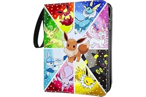 HLISIPPA 4 Pocket Card Binder, Trading Card Album Binder, Card Collection Book with 50 Pages 400 Pockets, Secure Portable TCG Folder, Perfect Gifts for Birthday Christmas