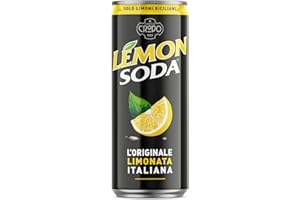 FONTI DI CRODO 1931 LEMON SODA Lemonsoda | Bevanda Gassata al Limone, 1 Lattina da 33 cl, L'originale Limonata Italiana, Rinfrescante, con Succo di Limoni Siciliani, Senza Coloranti