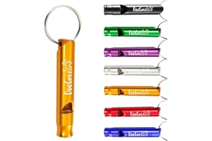 DogCatz Loud Dog Whistle Training, Pet Puppy, Cat, Dogs Trainer Whistles Device, for Obedience, Recall, Stop Barking, Metal No Frills Range: Red, Black, Purple, Blue, Gold, Silver, Green