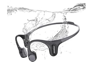 mojawa Run Plus Knochenschall-Kopfhörer, Open-Ear, Bluetooth 5.2, 32 GB MP3, IP68 Wasserdicht, ENC-Mikrofon, für Schwimmen, Laufen, Radfahren, Wandern, Surfen, Fitness und den Alltag – Schwarz