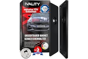 ‎IVALITY IVALITY® Magnet Kennzeichenhalter Rahmenlos für 2 Kennzeichen | Magnetische Nummernschildhalterung Auto | Kennzeichenhalterung Nummernschildhalter | Österreich Wechselkennzeichen