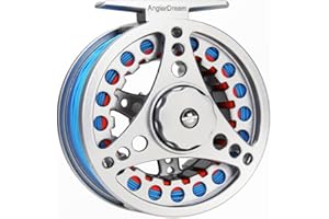 ANGLER DREAM AnglerDream 1 2 3 4 5 6 7 8WT Fly Reel with Line Combo Large Arbor Aluminum Fly Fishing Reels