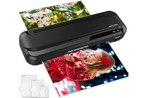‎NAHKZNY Laminiergerät A4 A5 A6 Laminiermaschinen 220MM/Min Laminator Heiß Laminieren Kurze Aufwärmzeit ABS Funktion Geräuscharm inkl 15 Laminierfolien Eignet für Büro Hause und Schule