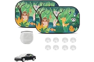 SYYLQYR 11PCS Car Window Shades for Baby, Car Sun Shade for Baby Kids with UV Protection, Sun Visor for Side Windows, 44cm x 35cm Sun Shades for Windows, Includes Storage Bag and 8 Suction Cups