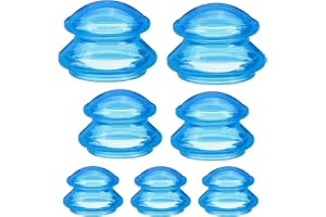 MEGYAD 7 sugkoppar för professionell terapi: silikonsugkoppar, silikonsugkoppar, anti-celluliter, vakuumsugkoppar, massagekoppar, muskelavslappnande koppar för