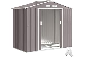 Outsunny enhetshus metall redskapskoppar trädgårdshus trädgård skjul (L213 x B 127 x H 185 cm)