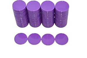 Smartdealspro Mini jetons de poker en plastique opaque avec boîte de rangement (Violet, 25 mm)