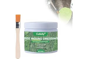 CUTIOLLY Cicatrisant Arbre,Mastic Cicatrisant Arbre,Mastic pour Greffes Cicatrisant,Cicatrisant Arbre Fruitier,Pâte Cicatrisation des Plantes,Pâte Coupée pour Bonsaï,Scellant Pour Plaies D'arbres,200g