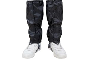 Jesustree Ghette Impermeabili, Ghette Impermeabili da Neve Traspirante Trekking Ghette da Alpinismo per Esterno Camminata Arrampicata Campeggio Viaggio, 1 Paio Nero