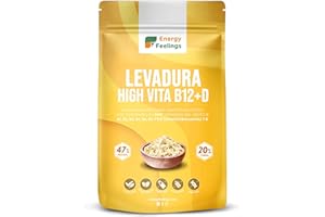 Energy Feelings Levadura Nutricional Vitamina B+D 250g, Levadura Nutritiva en Copos Rica en Vitamina B y Proteínas 47%, Nutritional Yeast Sin Gluten, Sin Azucar, Ideal para Queso Vegano