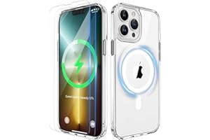 ORETECH pour Coque iPhone 13 Pro Max avec [2 Verre Trempé Protection écran] Dos Anti Rayures Coque Magnétique pour iPhone 13 Pro Max Coque Mag-Safe iPhone 13 Pro Max Case 6.7 Pouces,Transparente