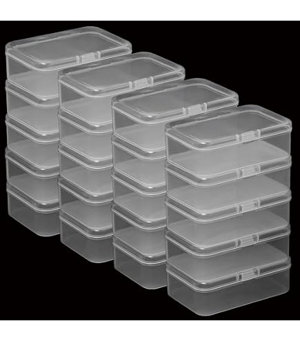 Boîtes Rangement Plastique Nbeads 4 Boîtes De Rangement Plastique 10x6.6x3. 85cm | Transparentes Avec Couvercle à Charnière | Organisation Bijoux, Petits Objets Boîtes Transparentes