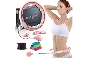 PANKTI Fitness Hula Hoops, Weighted Hula Hoop For Adults 360 Degree Auto-Spinning Ball Massage, Infinity Hoop, Weight Loss Exercise Equipment for Home Use