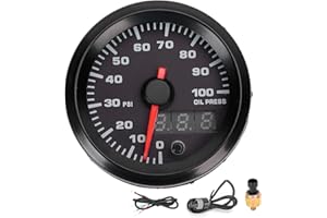 CERSALT Manometro dell'olio, robusto display a LED Manometro digitale dell'olio ad alte prestazioni per auto