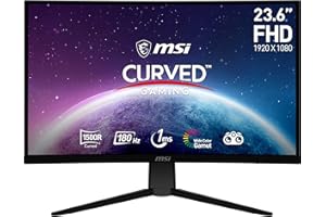 MSI G2422C Monitor Gaming 23,6" FHD - Pannello VA (1920x1080) 1500R, 180Hz / 1ms, Adaptive Sync - DP 1.2a, HDMI 2.0b CEC