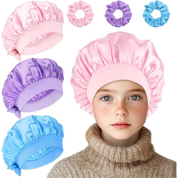 WAWSAM Einhorn Schlafhaube Für Mädchen – 2 Stück, Satin, Verstellbar, Für 2-8 Jahre