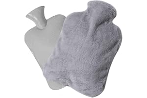 TOIVIZE 1L Wärmflasche Kinder, Groß Wärmflasche Kuscheltier, Plüsch Wärmflaschen mit Bezug, Herausnehmbarer Innenbehälter, Wärmflaschen für Warme und Kalte Kompressen, Geschenke für Familie(Kein Muster)