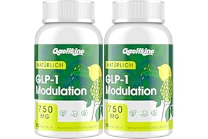 GAELIKINE GLP-1 Modulation 750 mg, Hochdosiert zur Appetitzügler und Darmgesundheit, Natürliches GLP-1 mit Synbiotika, Hopfenblütenextrakt und Eriocitrin, Vegan (60 Stück (2er Pack))