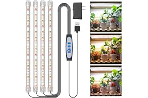 ‎KULLSINSS Kullsinss Pflanzenlampe LED Vollspektrum, 240LEDs Pflanzenlicht 3500K 6000K 660nm Grow Light mit Upgrade Timer 6/12/16H Timer, 5 Helligkeitsstufe, 3 Lichtmodi, Pflanzenleuchte für Zimmerpflanzen