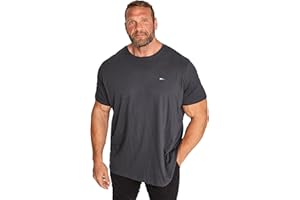 BadRhino Big & Tall Core Essential Everyday Tee Crew Neck Short Sleeve T-Shirt Top - Men's Longer Length 100% Cotton - M to 8XL