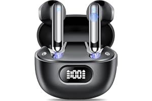Tukio Bluetooth Kopfhörer, Kopfhörer Kabellos Bluetooth 5.3, in Ear Kopfhörer mit 4 HD Mics, 40 Std Spielzeit, Kabellose Kopfhörer Tiefer Bass, IP7 Wasserdicht Mini ENC Ohrhörer, LED Anzeige,USB-C