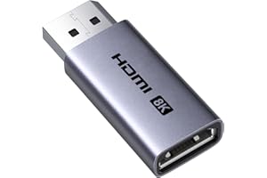 UGREEN 8K Displayport auf HDMI Adapter, Unidirektional DP auf HDMI 8K@60HZ/4K@240Hz/2K@240Hz/1080P@480Hz, Kompatibel mit HP, Dell, Projector, Monitor, AMD, GPU, NVIDIA