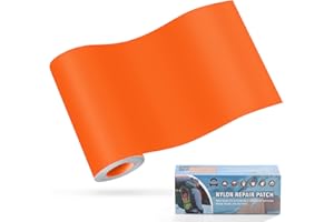 Patchs autocollants en nylon, OAZ 10x160cm Patch de réparation imperméable autocollant, patch en nylon autocollant Orange, pour tentes, doudoune, sac de couchage, sac à main