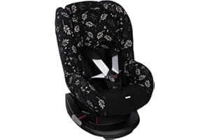 DOOKY Seat cover group 1 Romantic Leaves Black