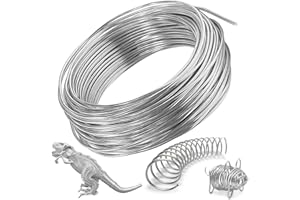 HIKPACKER Alambre de Aluminio 3mm x 20m, Alambre para Manualidades Flexible Alambre Aluminio Artesanal para Escultura, Alambre Doblable de Metal para Esqueletos de Muñecas y Manualidades, Plata