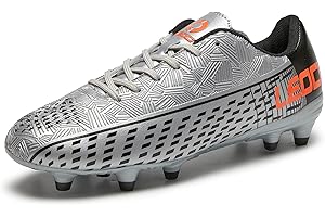 LEOCI Men's Football Shoes Adult Soccer Boots Women's Training Ag/FG Outdoor Unisex Soccer Cleats Astro Firm Rugby Sneakers