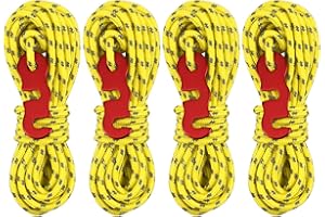 NETSPOWER Corde de type réfléchissante de 16m Cordes en paracorde 3 mm en nylon avec tendeur de corde pour le camping en plein air, corde d'expansion en corde de paracorde audacieuse corde en caoutchouc bâche