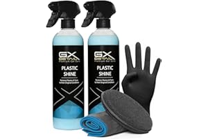 GxDetail Recuperador de Plásticos y Abrillantador Hidratador de Plástico y Neumáticos Coche y Moto 1 Litro – Recuperador de Gomas Viejas, Interior, Exterior, Ruedas.