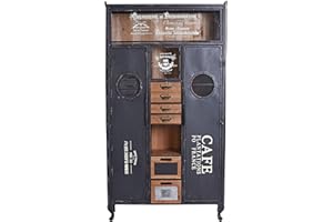 PALAZZO INT Armario Vitrina Desván Armario Cajones Gabinete de Metal Escaparate Industrial Cómoda lof041 Palazzo Exclusivo