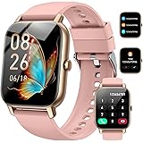 Smartwatch Donna Uomo, Effettua o Risposta Chiamate, 1.85" Orologio Smartwatch, Smart Watch con Cardiofrequenzimetro/Monitora