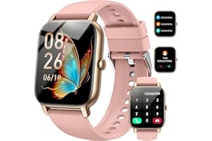 NERUNSA Smartwatch Donna Uomo, Effettua o Risposta Chiamate, 1.85" Orologio Smartwatch, Smart Watch con Cardiofrequenzimetro/Monitoraggio del Sonno, 100+ Sport Impermeabil IP68 Fitness Tracker per Android iOS