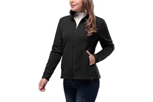 33,000ft Womens Fleece Jackets Ladies Lightweight Warm Full Zip Coat Breathable Microfleece Ladies Sweater Casual Long Sleeve, Ideal for Travelling Outdoor Sport