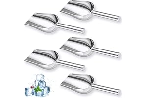 FABSELLER 5 x 20,3 cm Eisschaufel, Edelstahl-Utensil für Lebensmittel, Süßigkeiten, Kaffee, Brot, Kuchen, Hochzeit, Bar, Grill, Eimer, Küche, etc.