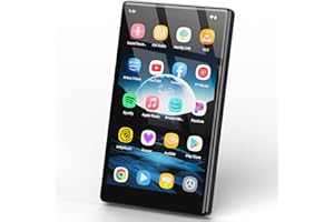AHENOD Lettore MP3 da 5" con sistema operativo Android 13, lettore MP3 da 96 GB con Bluetooth e WiFi, lettore MP4 HD 1080P, lettore musicale con Spotify, Audible e Play Store preinstallati