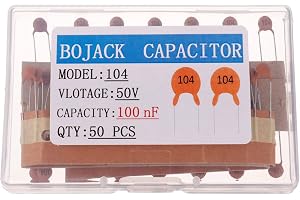 BOJACK 0,1 uF 50 V keramiska skivkondensatorer 100 nF lågspänning hög dielektrisk konstant keramisk kondensator (paket med 50